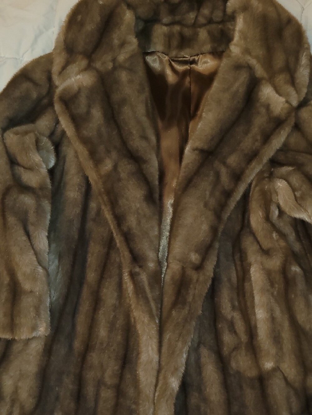 Tissavel of France Brown Faux Fur Ski/Snow Jacket